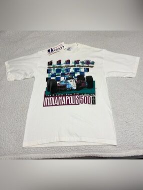 NWT Vintage 1995 Shirt Large Indy 500 Racing Single Stitch Logo 7 Made in USA